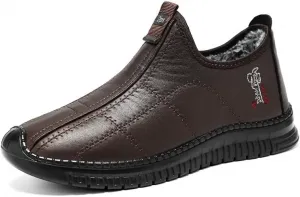 Зимние ботинки для мужчин, теплые снегоступы с флисовой подкладкой, ботинки до щиколотки с водонепроницаемой и нескользящей подошвой, обувь для работы на улице и походов в холодную погоду, для повседневного ношения Qacksv