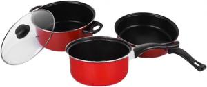 Наборы посуды Hemoton, 3 предмета, красный