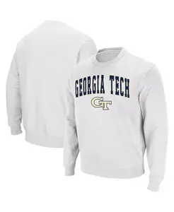 Мужская толстовка Georgia Tech Yellow Jackets с аппликацией в виде арки методом тачлов Colosseum, белый