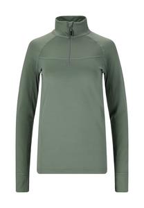 Функциональная рубашка с длинными рукавами цветочным узором застежкой-молнией и воротником-стойкой Whistler, зеленый