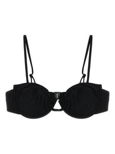 MC2 Saint Barth Salina люрексовый верх бикини на косточках, черный