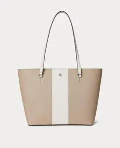 Большая женская кожаная сумка-тоут Karly Lauren, бежевый