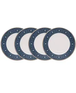 Набор из 4 блюдец Infinity blue, сервиз на 4 персоны Noritake, blue