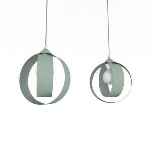 Подвесной светильник Lumicom Nucleo, 25x25x25 см, зеленый