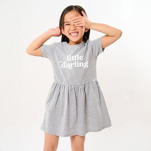 Платье Little Darling для малышей The Juniper Shop, Heather Grey