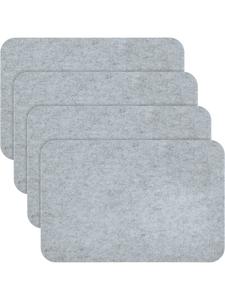 Erwin Müller Набор фетровых салфеток под тарелки, 4 штуки, Beja, светло-серый цвет