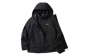 Куртка ветровка Jack Wolfskin унисекс для активного отдыха и походов, водонепроницаемая, ветрозащитная, утепленная и непромокаемая, светло-серый/4650