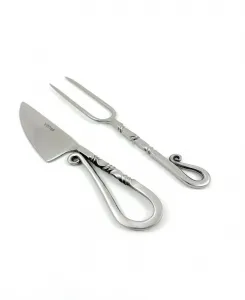 Формованный набор для нарезки из 2 предметов, на 2 персоны Vibhsa, Silver Glossy Finish