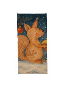 Mr. & Mrs. Panda Банное полотенце с рождественским рисунком белки    белого цвета