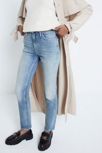 Узкие прямые джинсы с высокой посадкой до щиколотки из 100% хлопка River Island, синий