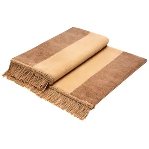 Плед для дома Salt & Pepper с меланжевым эффектом Biederlack, коричневый