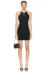 Мини-платье на бретелях Moschino Jeans, цвет Multi Black