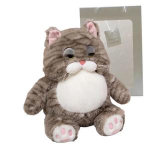 Милый и очаровательный плюшевый кот с реалистичной мордочкой плюшевая кукла высота 28см/38см Bitter purchase, хаки