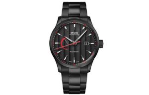 MIDO Часы Helm Automatic Mechanical Movement Men's Watch Watch 42mm Black Dial Stainless Steel Strap, Black