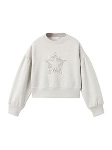 MANGO KIDS Свитшот 'STAR' в крапчатом сером