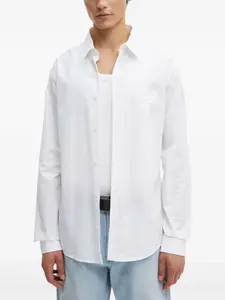 Рубашка с длинными рукавами и нашивкой с логотипом Iceberg, белый