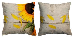 Чехол на подушку фотопринт подсолнух короткий плюш 40х40 Haus und Deko