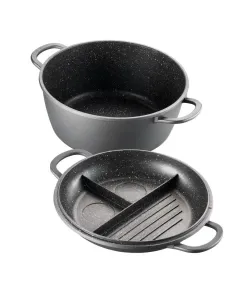 Обжарочная камера STONE из литого алюминия, 28 см Cuisine::Pro, черный