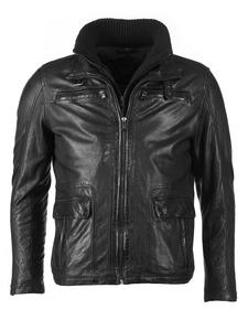 Кожаная куртка JCC 40785, черный