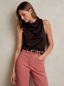 Топ Darla с воротником капюшон Reiss, Plum Purple