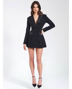 Женское черное платье-блейзер Calista из эластичного крепа Miss Circle, Black