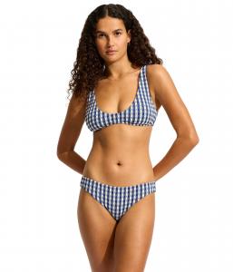 Пляжный топ Seafolly Bella Multi Fit Longline Top, Ultramarin