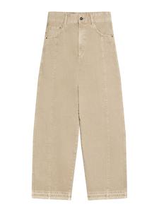 Bershka Бэгги джинсы в бежевом цвете