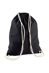 Сумка на шнурке из переработанного хлопка Westford Mill, черный