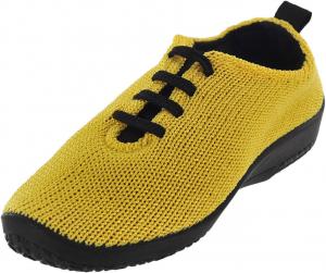 Женские туфли Arcopedico LS 1151 - шнуровка, поддержка и комфорт при ходьбе - посадка как носок - поддержка свода стопы и амортизация - съемные стельки - веганские - моющиеся - подходящие для путешествий, желтый