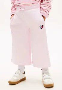 Свободные махровые кюлоты с логотипом в виде смайлика, спортивные брюки-кюлоты Tommy Hilfiger, Pearly Pink