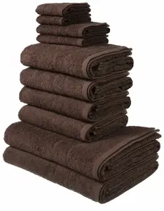 Мой домашний комплект полотенец "Инга My home (10 шт.), коричневый