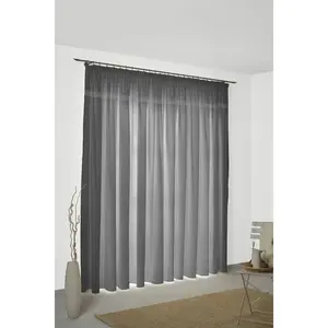 Штора Wiessee с присборенной лентой, 1 шт. Wirth, серый