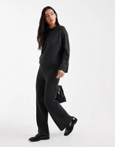 Трикотажные брюки New Look темно-серого цвета