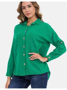 Блуза Cipo & Baxx Hemdbluse, зеленый