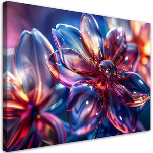 Картина арт-принт KUNSTLOFT Neon Prism Blossoms 4, многоцветный