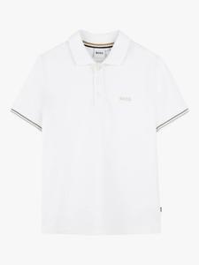 Детская поло BOSS HUGO BOSS, White