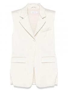 Жилет с атласной отделкой Patrizia Pepe, белый