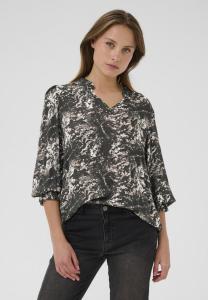 Блуза Kaffe LINDA AMBER , Black Grey Abstract Graphic/Black