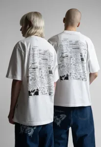 Футболка унисекс с принтом "дневник" Wasted Paris, White