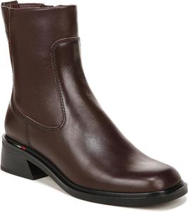 Женские ботильоны Franco Sarto Gracelyn с низким блочным каблуком, Castagno Brown Leather