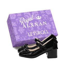 Alxnan Женские туфли Mary Jane в цвете экрю/розовый/черный - черные с коробкой, цвет Black+Box