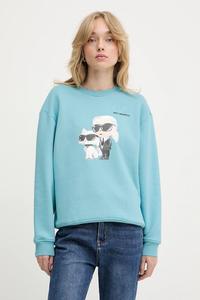 Блузка Karl Lagerfeld, бирюзовый