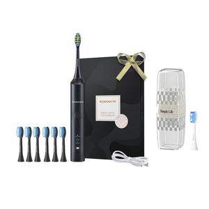 Электрическая зубная щетка T3 с мягкой щетиной, звуковые вибрации, многорежимная ROAMAN, черный