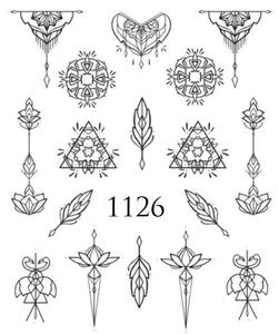 Водные наклейки для ногтей - №1126, Raisin