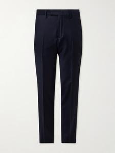 Костюмные брюки Philip Slim-Fit Straight-Leg из шерсти и фланели MR P., темно-синий