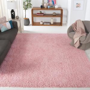 SAFAVIEH Classic Shag Collection ковер 275 x 275 см - Pink, ручной работы, идеален для помещений с высокой проходимостью в гостиной, спальне (SG240P)