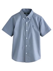 Рубашка на пуговицах классического кроя Next, пыльно-синий