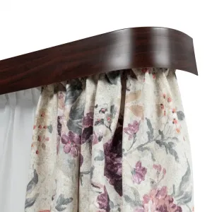 Карниз SH3 3-рядный фиксированного размера, комплект 3-рядный, включая круглые дуги, накладку 5 см, с предварительно просверленными отверстиями, внутренний бег Sn Deco Group, Weiß,mahagonifarben