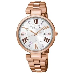 SEIKO Солнечные кварцевые часы со стальным ремешком 32,6 мм женские часы серебристый циферблат