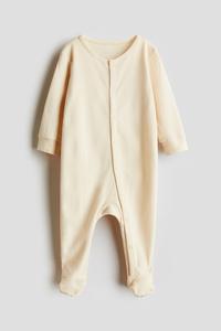 Хлопковая пижама H&M, бежевый